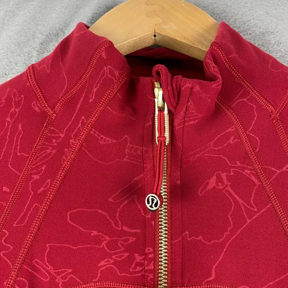 Lululemon Lunar New Year Define Cropped Jacket 8 Nulu Red Gold Design